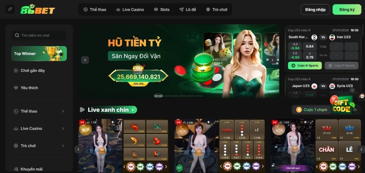 86BET 2026 có gì mới? 